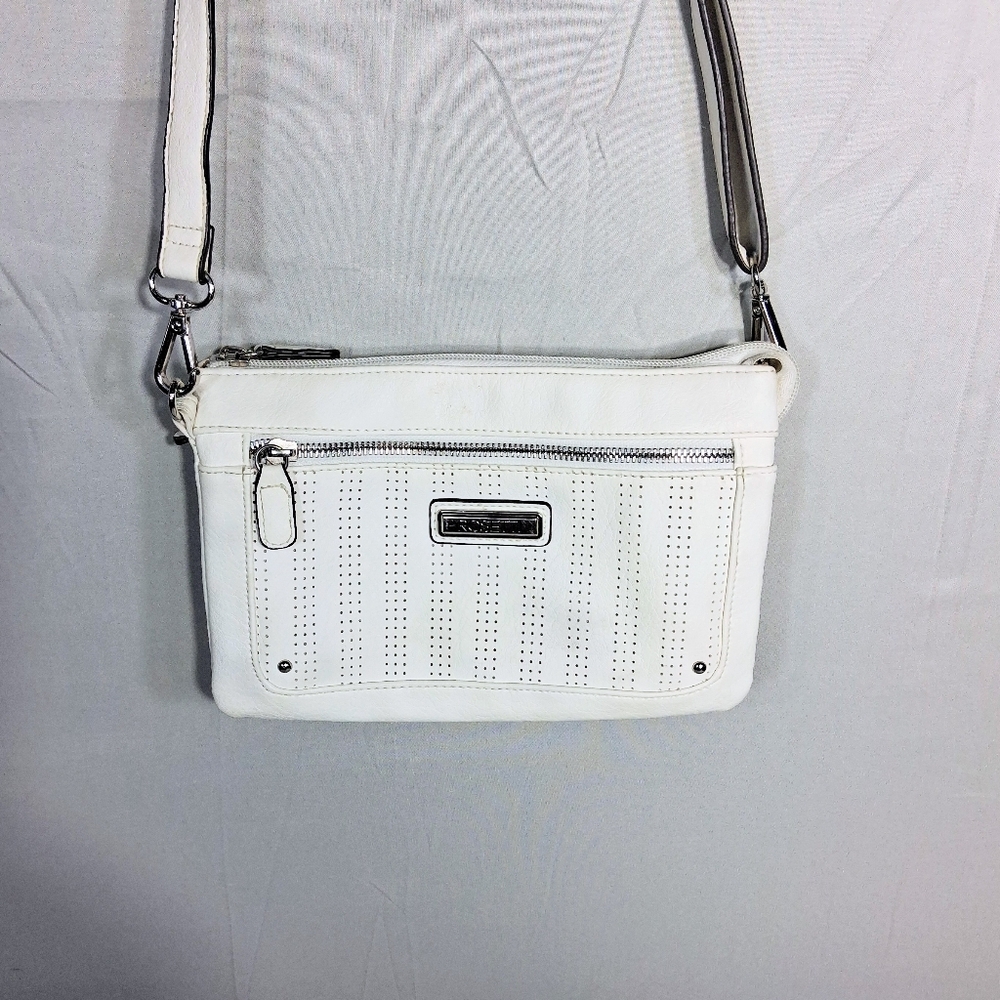 Women's Rosetti White Crossbody  Zippered Bag/Purse